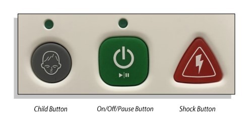 On/Off button, child button, and shock button