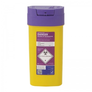Daniels Sharpsguard Purple Lid 0.6L Cytotoxic Sharps Containers (Pack of 48)