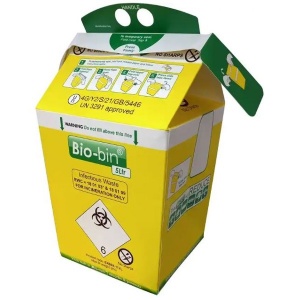 Econix Bio-bins 5L Yellow Non-Sharps Clinical Waste Bins (Pack of 100)