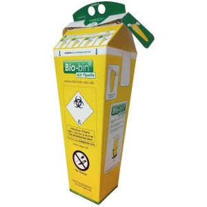 Econix Bio-bins 6L Yellow Non-Sharps Clinical Waste Bins (Pack of 40)
