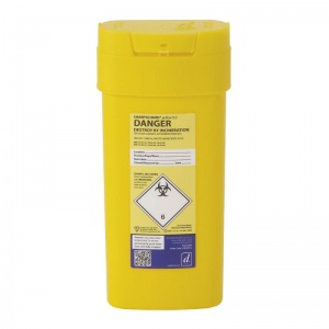 Daniels Sharpsguard Yellow Lid 0.6L Small Sharps Containers (Pack of 48)