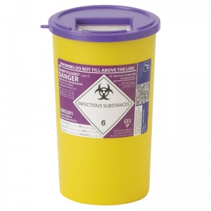 Daniels Sharpsguard Purple Lid 5L Cytotoxic Sharps Bins (Pack of 48)