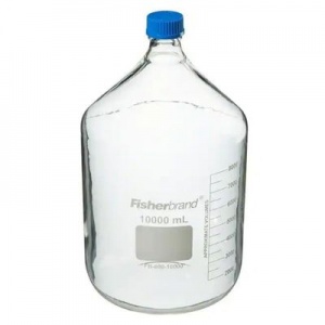 Fisherbrand 10-Litre Reusable Glass Media Bottle with Cap