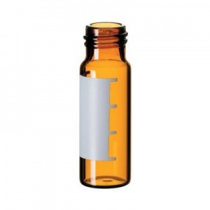 Fisherbrand 45mm, 4.1mL Screw Neck Amber Glass Vials with Filling Lines (Pack of 100)