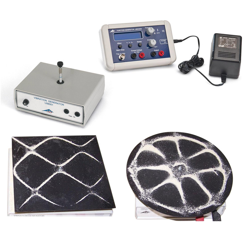 Complete Chladni Plate Experiment Kit with Function and Vibration Generators