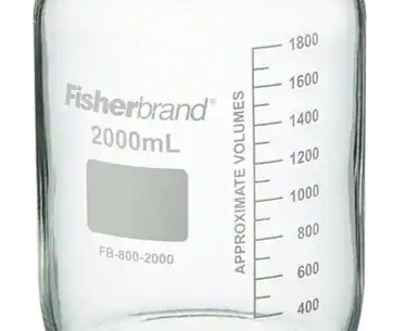 Fisherbrand 2L Reusable Glass Media Bottle Graduations