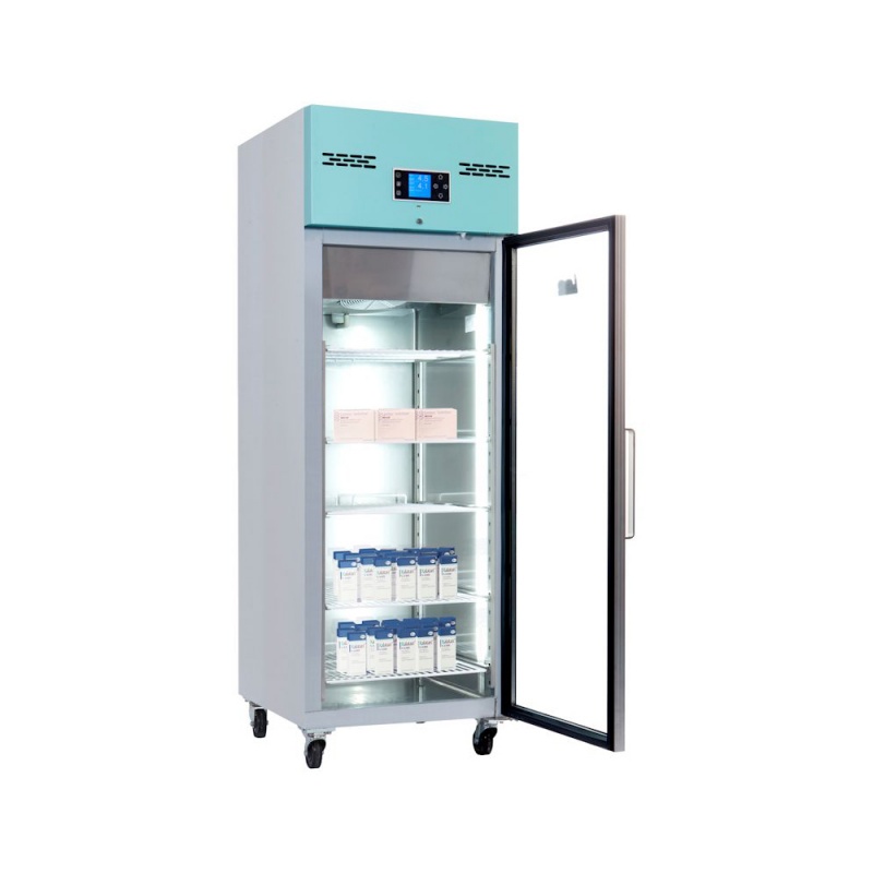 Lec PGR600UK Large Glass-Door Freestanding Pharmacy Refrigerator (600L)