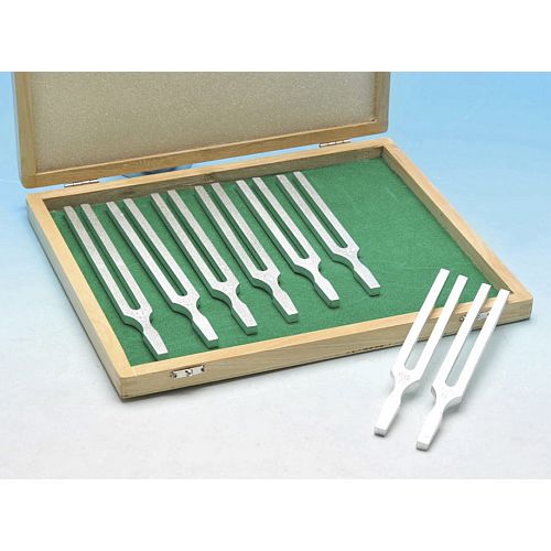 Boxed Set of 8 Aluminium Tuning Forks LabWorld.co.uk